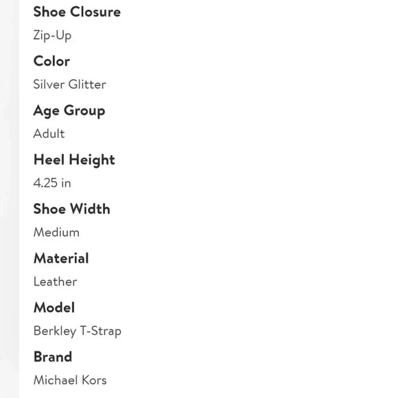 Michael Kors Berkley T-Strap Silver Glitter Sandals 8 - Picture 6 of 15